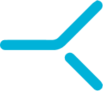 A blue abstract growth symbol representing individual development, career progression, and personal growth.
