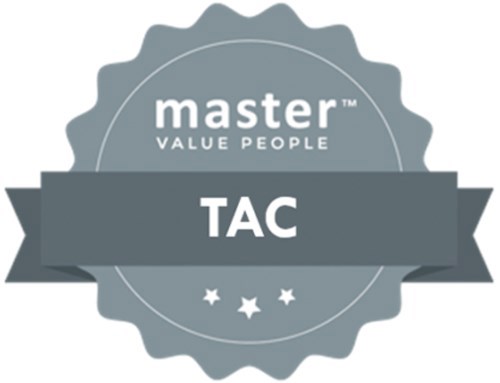 TAC certification logo with master logo